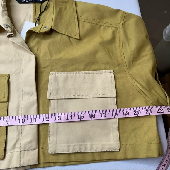 Zara Two-Tone Green and Cream Skirt Set - Picture 13 of 16